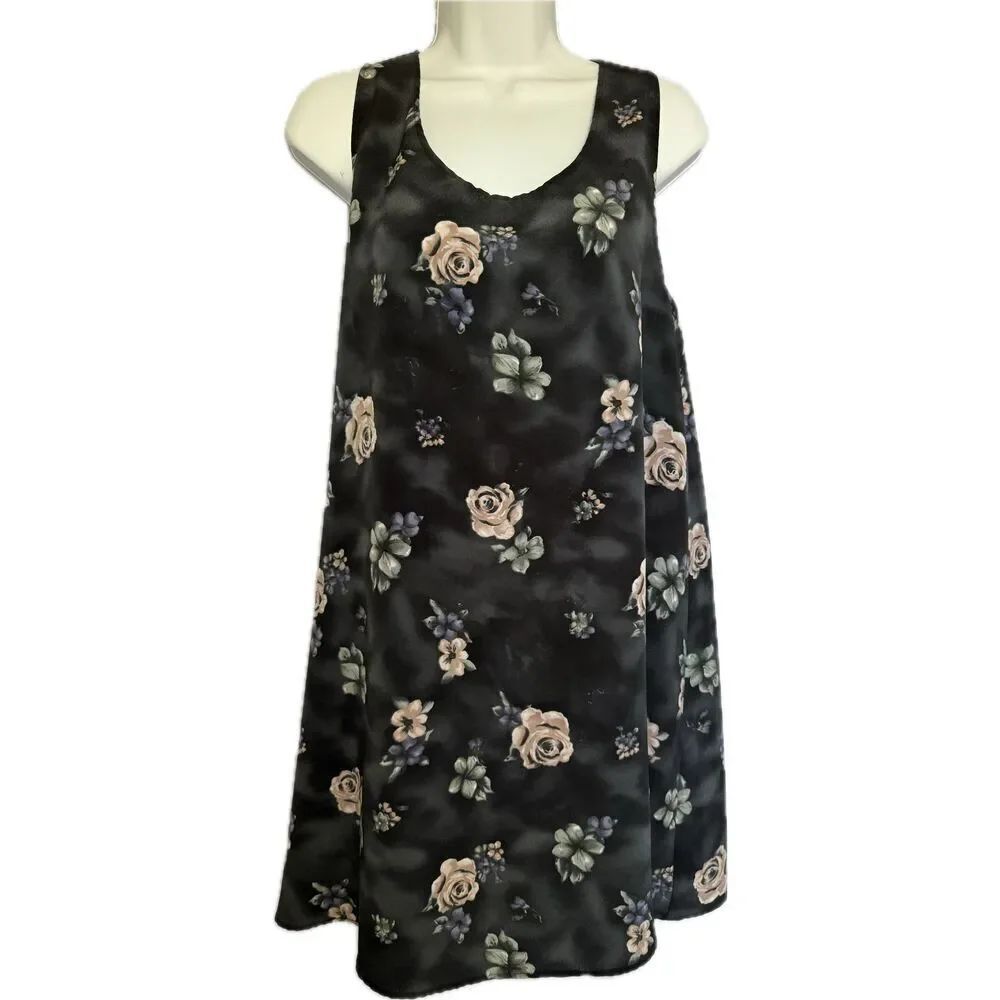 Dori Floral Tunic Dress Sleeveless 90’s Style Whimsygoth Women’s Size L
